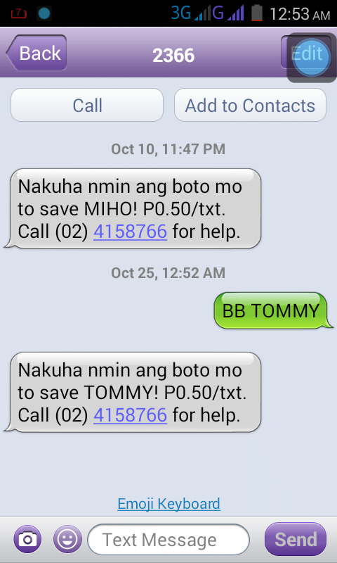thisismeAnnn's tweet photo. Tayo ang lalaban para sa kanila db? Kaya Vote na! BB MIHO BB TOMMY SEND TO 2366 #PBBfinalJUMP https://t.co/jcKuMQLECY