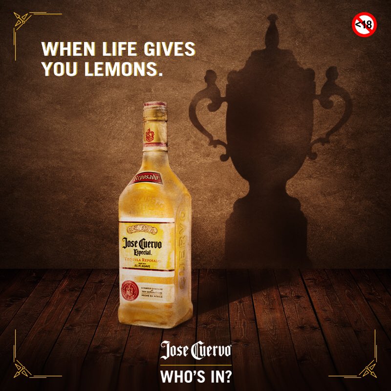 JoseCuervoSA's tweet photo. Dear Bokke, there’s still Gold waiting for you at home. #ChinUp https://t.co/ceOAo0RzvR
