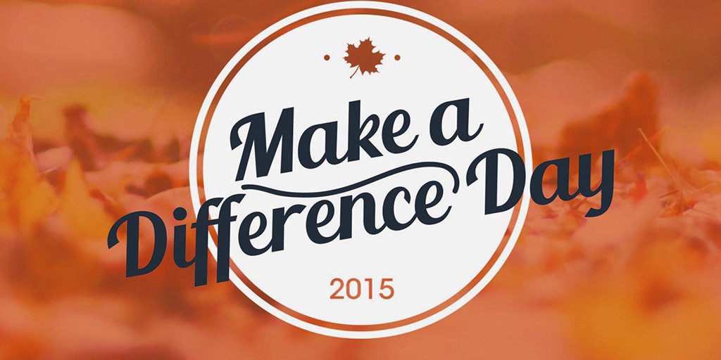 Thank you to everyone participating in Make a Difference Day today!
