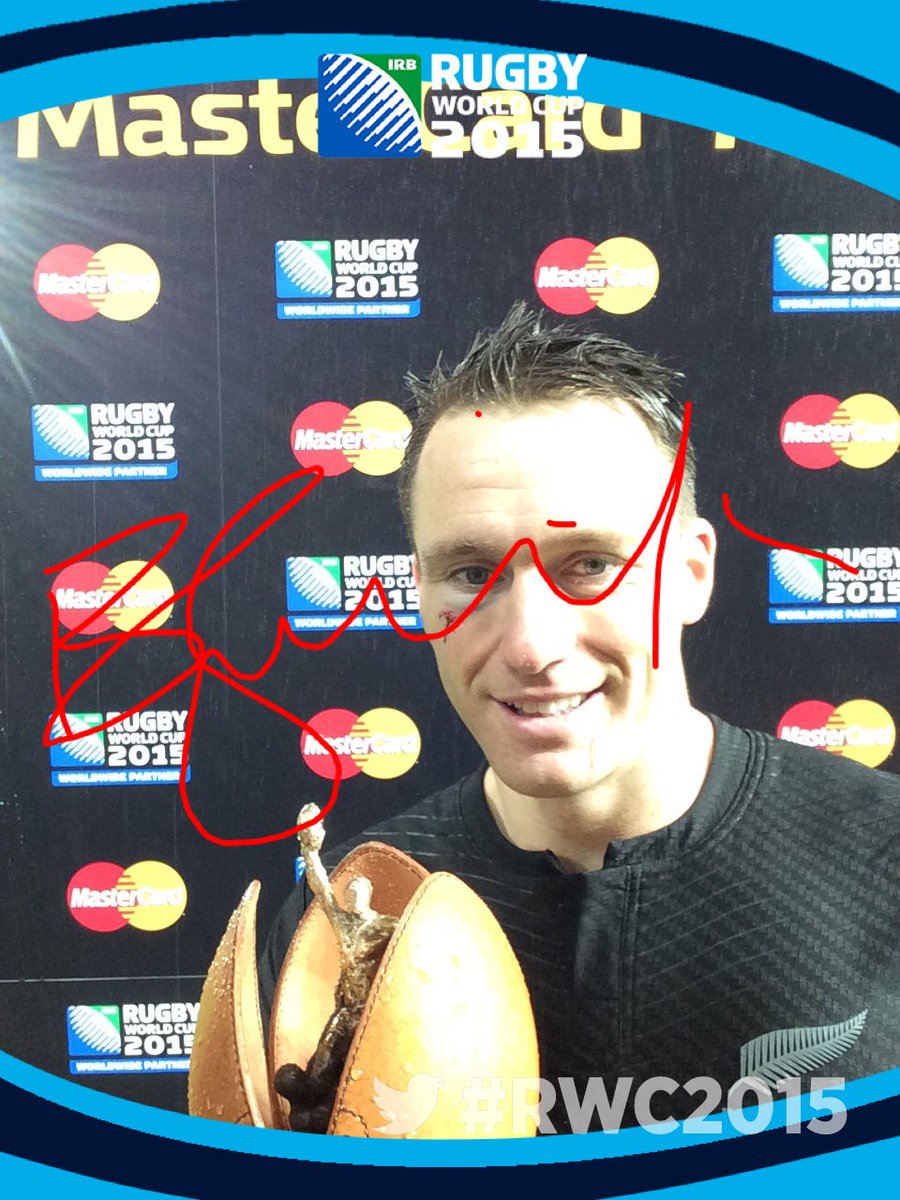 After a thrilling encounter in the driving rain, <a href="/bensmithotago/">Ben Smith</a> is your @MasterCardUK man of the match! #RSAvNZL