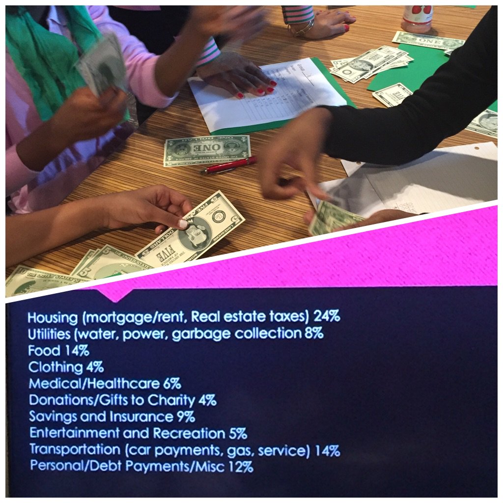 akaindy's tweet photo. Our P.E.A.R.L.S are learning all about household budgeting 💚💕💚💕 #AKA1908 #AKAXXO
#PearlsClub https://t.co/7prWR5hfBS