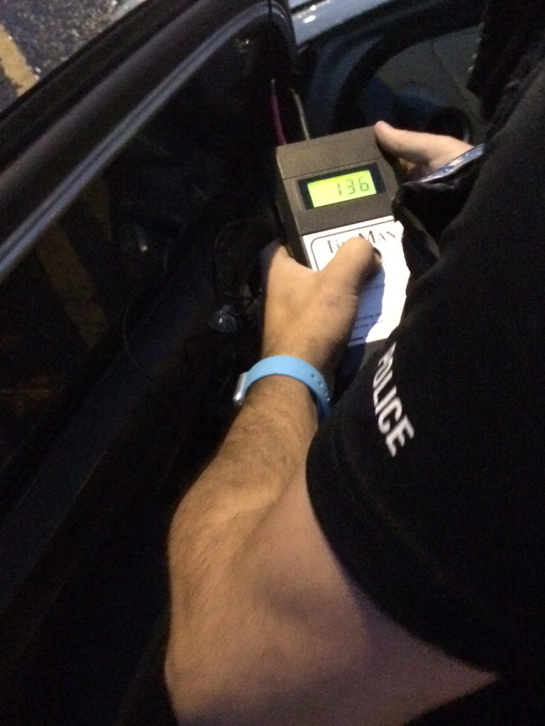 Currently stopped a vehicle who's front windows are extremely tinted. We have the device with us to check.....