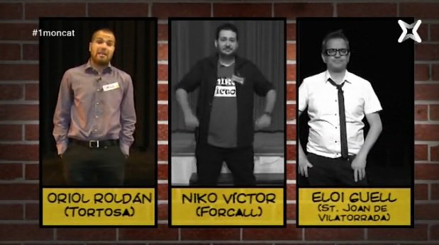 als4ventstv's tweet photo. Oriol Roldán (@oriolra4), Niko Víctor (@todolellacomedy) i Eloi Güell (eloiguell), 3 nous candidats per l'#1mor.cat! https://t.co/gg39lDvuen