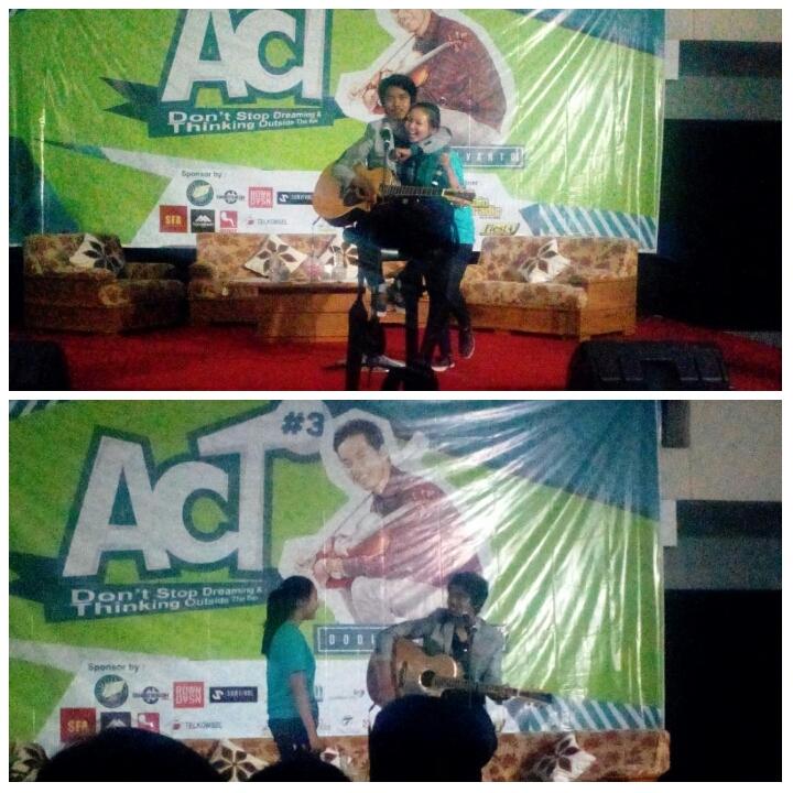 azhariamanda's tweet photo. makasih banget mas dodit malam ini, sampe speechless ni 😄 @Dodit_Mulyanto #acttalkshow #act3 #uns #dfcsolo https://t.co/QgqKMPzjbO