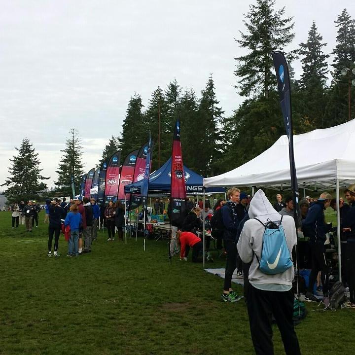 SMU_trackfield's tweet photo. Men's and women's cross country have arrived at the GNAC Championships. #saintsalive https://t.co/BzreFj1mTe