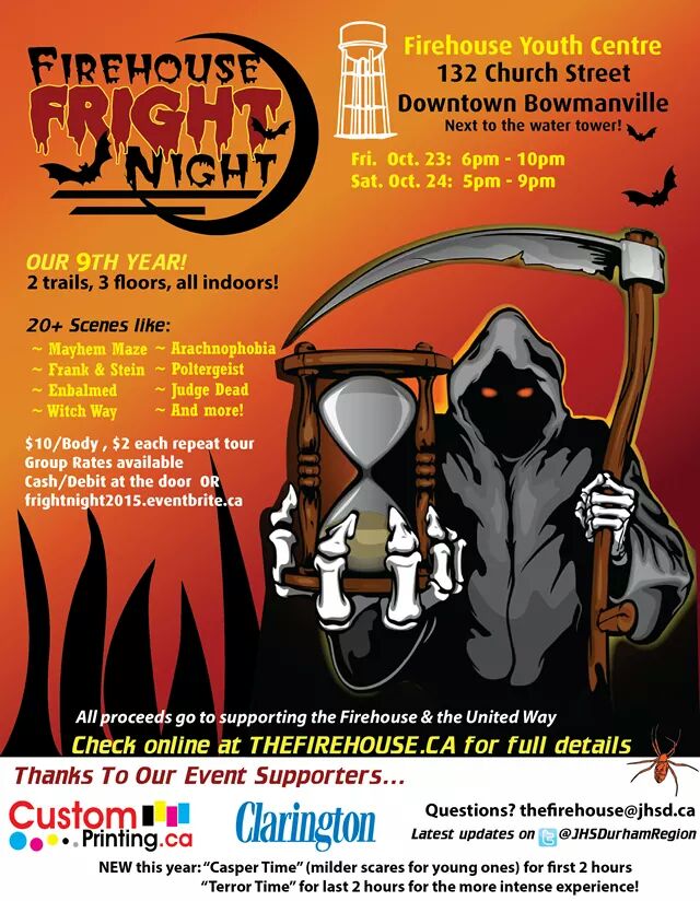 clartourism's tweet photo. Tonight! Oct. 24 - Fright Night @TheFHYC Bowmanville 5pm-9pm tickets @ the door or online https://t.co/MmA77O5EwM https://t.co/X7YCqiRKxn