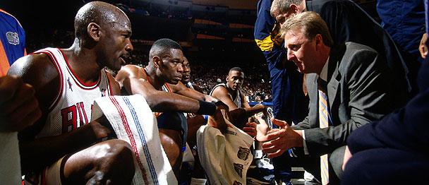 Jordan entrenado por Bird