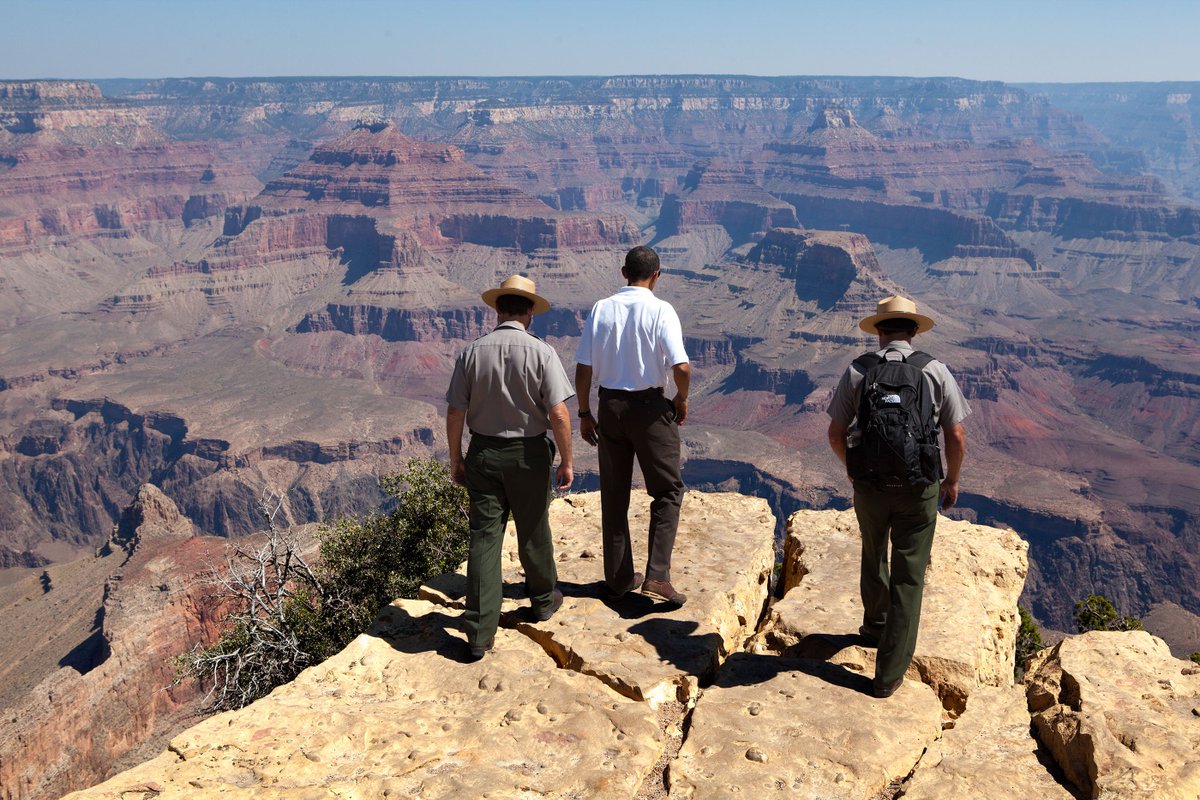 ObamaWhiteHouse's tweet photo. "We’re blessed with natural treasures—from the Grand Tetons to the Grand Canyon." —@POTUS: https://t.co/n1XODpjX70 https://t.co/oVXVhv62R2