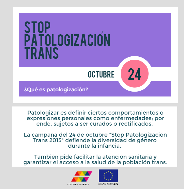 ColombiaDiversa's tweet photo. #STP2015 ¿Sabe qué es patologización? https://t.co/ltwJ3WmSKo