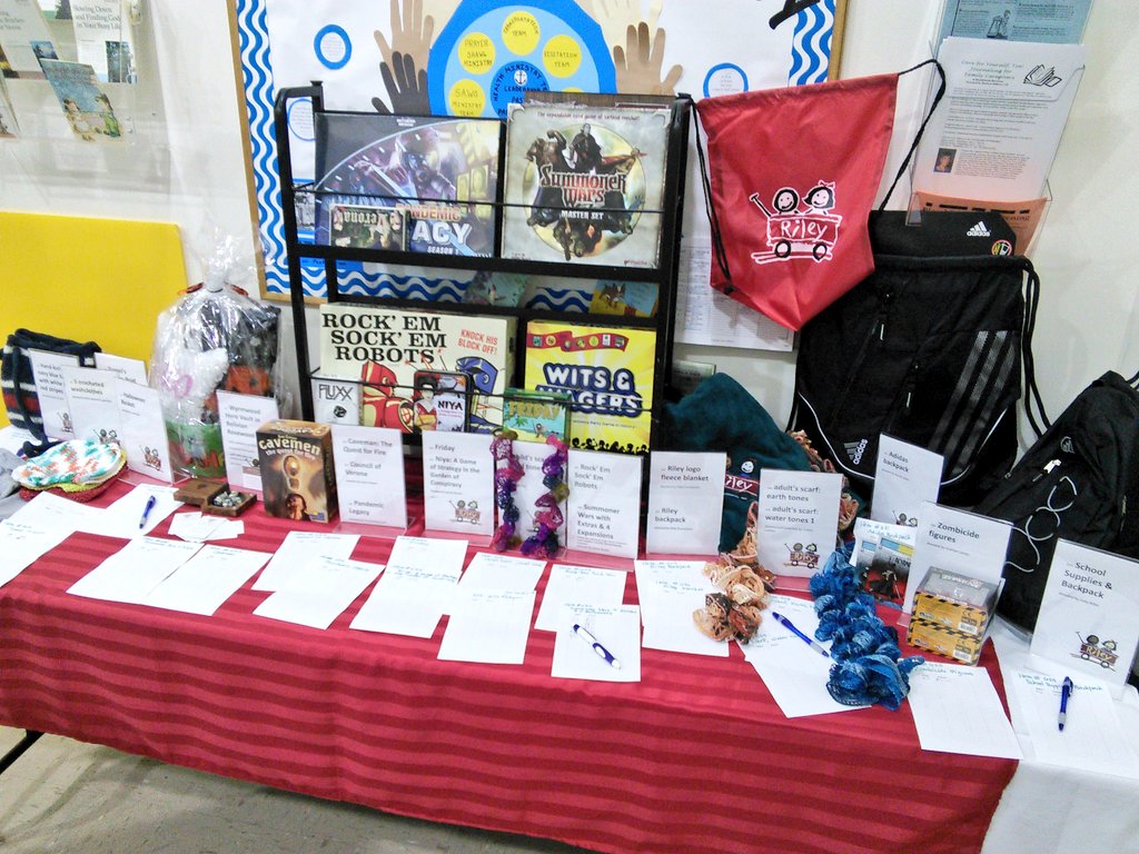 Evansvillehour's tweet photo. Silent Auction items for @RileyKids? Yeah, we have those! Come bid on them at St Peter's (Highand) UCC, Evansville. https://t.co/ZiolpbX2lw