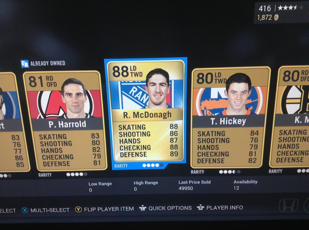 its_croz's tweet photo. GIVEAWAY TIME. RETWEET AND FOLLOW FOR A CHANCE TO WIN A RYAN MCDONAGH! #HUT  #NHL16 @Cashnastyfannn @NHL16Collection https://t.co/LY04QcwwZC