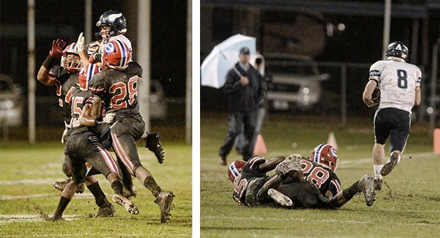 russellhedges's tweet photo. Airline's Cameron Howell makes the catch and heads to the end zone vs. Evangel last night #BPT photos @TimEddington https://t.co/gvszbloeQ2