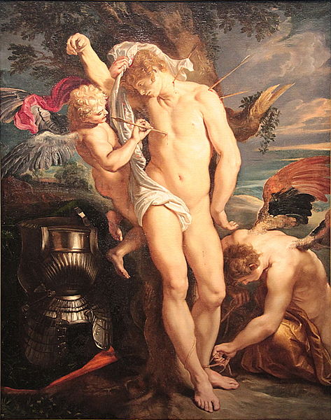 artsacre's tweet photo. Saint Sébastien secouru par les anges, attribué à Rubens, ap. 1604 #artsacré https://t.co/cZOvHobqIO