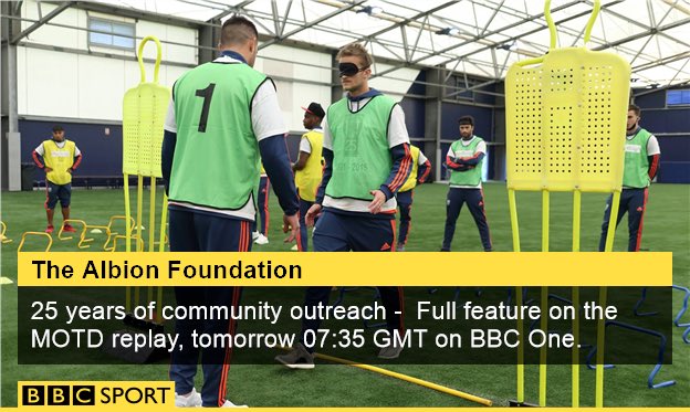 WBA's tweet photo. There's more than one reason to watch @BBCMOTD at 7.35am tomorrow. Don't miss a superb feature on @WBAFoundation https://t.co/arVXZbtPHq