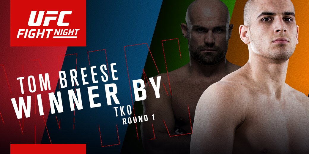 UFCEurope's tweet photo. Total domination from @BreeseMMA at #UFCDublin! Welterweights on notice! What a performance! https://t.co/bMvARwmi5l