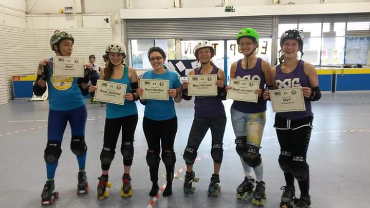ReaperRoller's tweet photo. Thankyou @bathrollerderby for comming down to scrim with us this afternoon! #bathrollerderby #RRD #sundayscrim https://t.co/CNHLnTAjp0