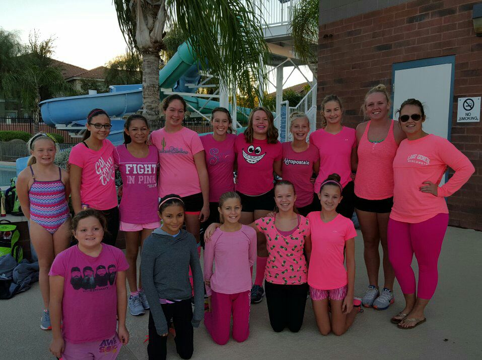 azdolphins's tweet photo. Arizona Desert Dolphins athletes wear PINK to raise awareness at their #PinkPractice today.
 https://t.co/01oNBGXU0S https://t.co/6atwjO4zcd
