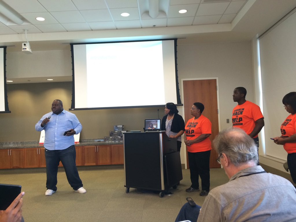 DomEnterprises's tweet photo. Team Photon built an app to help local business owners find the perfect spot based on community needs. #Hack2HelpHR https://t.co/xiVsP4J9Hh