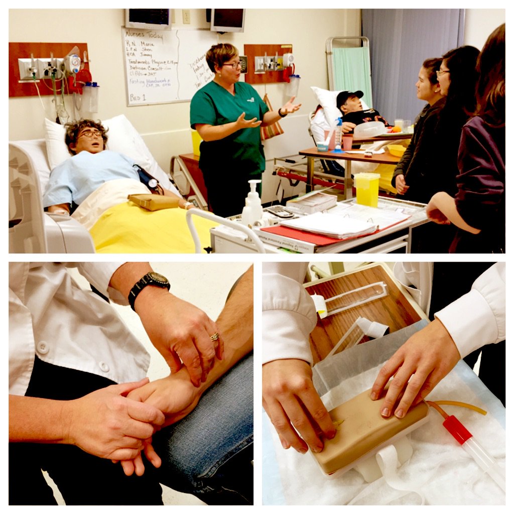 NorQuest's tweet photo. Interested in health careers? Stop by and check out demos on vital signs, suturing, intravenous &amp; more! #NQopenhouse https://t.co/RnZiytBUDx
