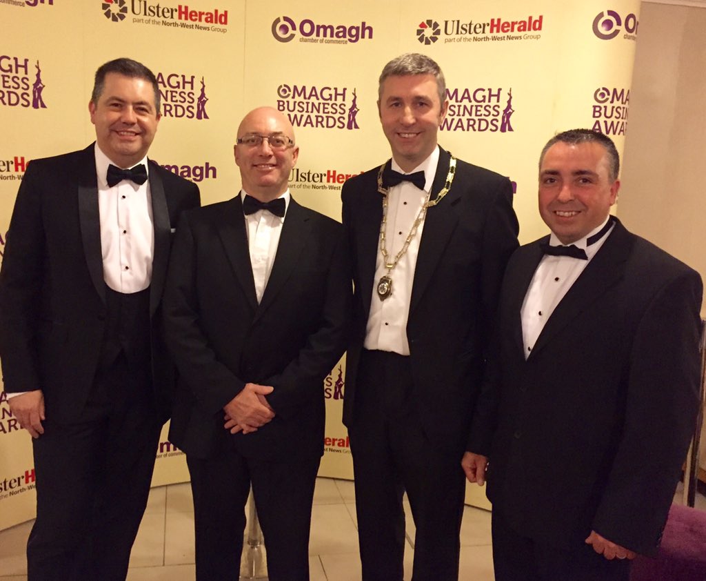 With <a href="/fermanaghomagh/">Fermanagh & Omagh District Council</a> Chair &amp; Presidents of <a href="/OmaghChamber/">Omagh Chamber of Commerce and Industry</a> <a href="/StrabaneChamber/">Strabane Chamber</a> #OBA15 @Ulster_Herald awards