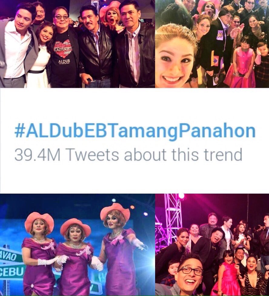 39.4M!! Congrats ALDUB for setting a World Record for the Highest Recorded Tweets in History!! #ALDubEBTamangPanahon