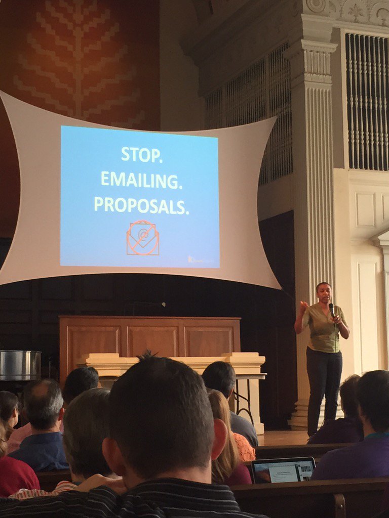 JinoConklin's tweet photo. Stop. Emailing. Proposals. @KarvelDigital #WCPDX #wpfreedom #WordCamp #WordPress https://t.co/XPUZAIMjVJ