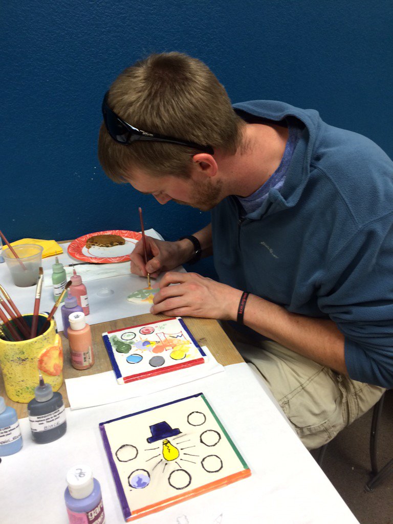 I_C_Creative's tweet photo. With Matthew Spencer, glazing bells for a downtown Longmont promo later this year! #Longmont #arteverywhere https://t.co/dwVAYg58wW