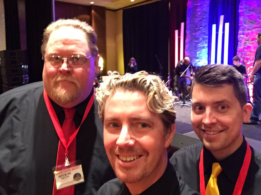 GITImprov's tweet photo. G, Bob, &amp; @nateydee at sound check before our @TheAPCA showcase &amp; @ Booth 16 after! APCA, baby! #theapca #gitimprov https://t.co/oGKuu3uEPE