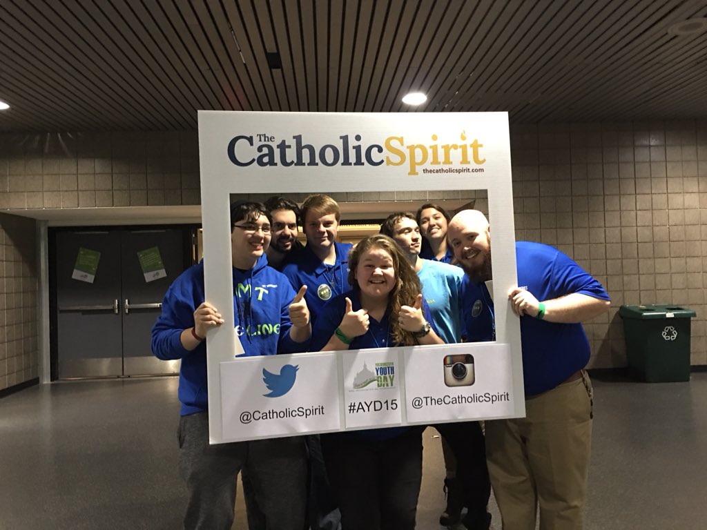 CatholicSpirit's tweet photo. RT @netministries: Make sure to get your photo taken by @CatholicSpirit #netministries #ayd15 https://t.co/ZltPFgIf6w