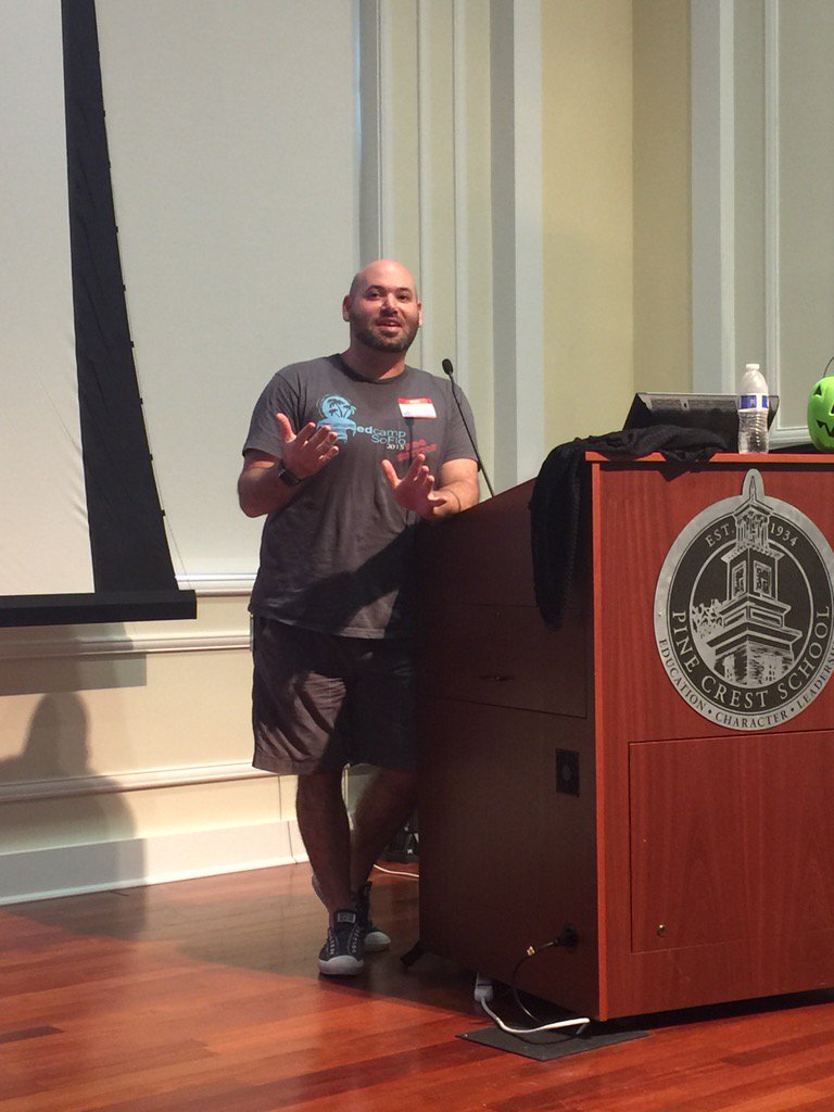 DocKatniss's tweet photo. So impressed w @Edtechnerd! It was an honor to spend the day w him @edcampsoflo #EdCampSoFlo https://t.co/7aNpuFAjqG