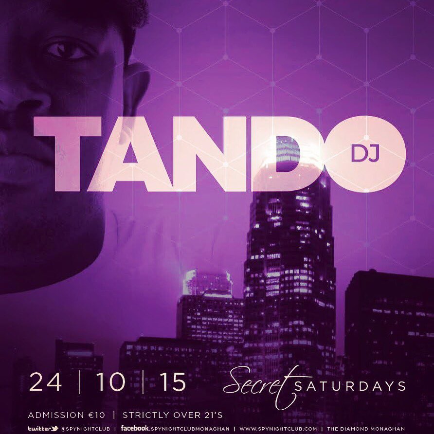 SpyNightclub's tweet photo. @DjTando ready for. Massive Saturday !! @Shanesmurph18 @sricey10 @orlaafriel @Michaela_T_ @BredaMeehan @DessieWard https://t.co/Qzrgxu2XQr