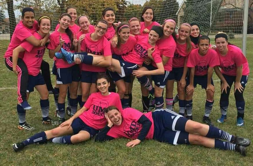 UM_DearbornWSOC's tweet photo. 4-3 victory over Wayne State today for our Breast Cancer Awareness game! #GoUMD #GoBlue https://t.co/uHrBPXL1oe