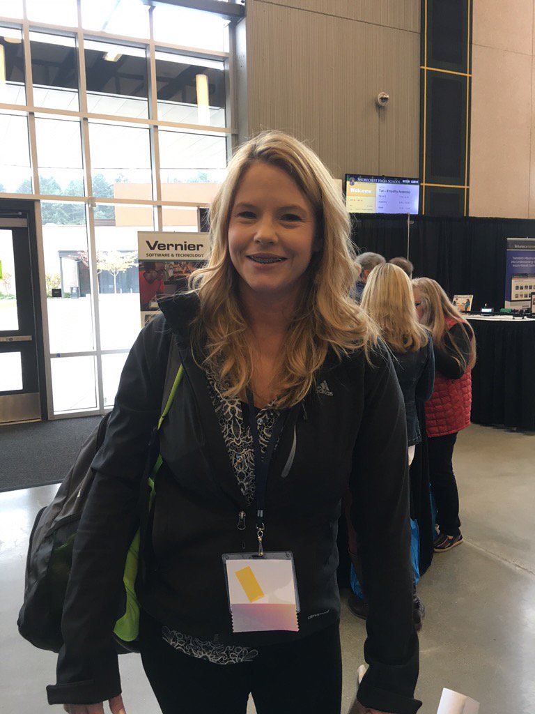 LucindaWGUWA's tweet photo. Christy Wood, MA Science Education student, stopped by the WGU Washington table at the WSTA conference. #wguwa https://t.co/wMirvUyOfZ
