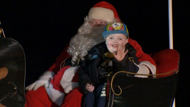 CTVNews's tweet photo. 'Believe in miracles': Terminally ill boy rides in Santa’s sleigh during Christmas parade https://t.co/g6l3x4VcpC https://t.co/DXItfObYJi