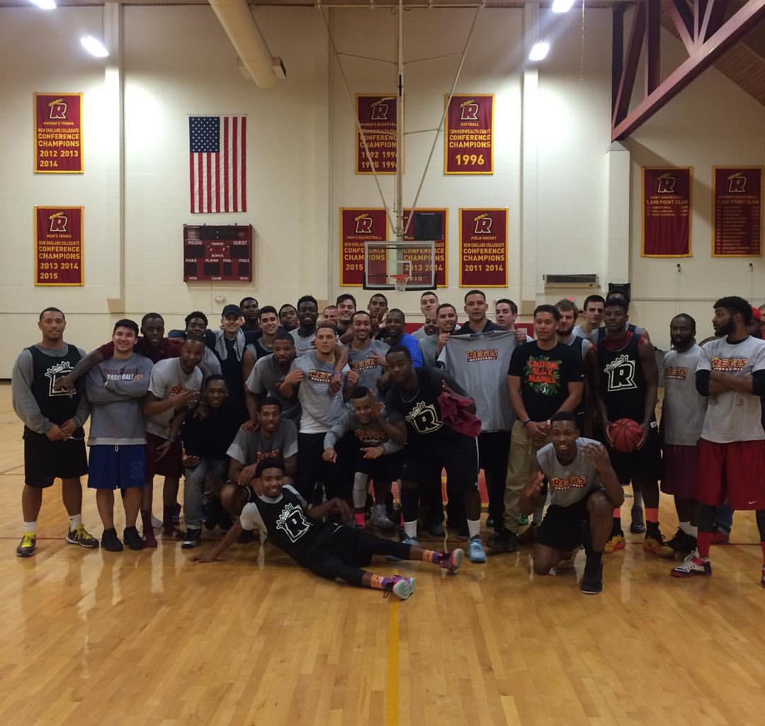 regisbasketball's tweet photo. Great to have so many guys back for the Alumni Scrimmage! #RollPride https://t.co/bGde4yI3dl