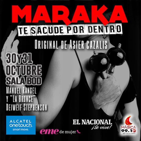 Con "Maraka" <a href="/AsierCazalis/">Asier Cazalis</a> se estrena como director, no te lo pierdas hoy en @CCulturalBOD #Caracas 5:00 y 8:00pm
