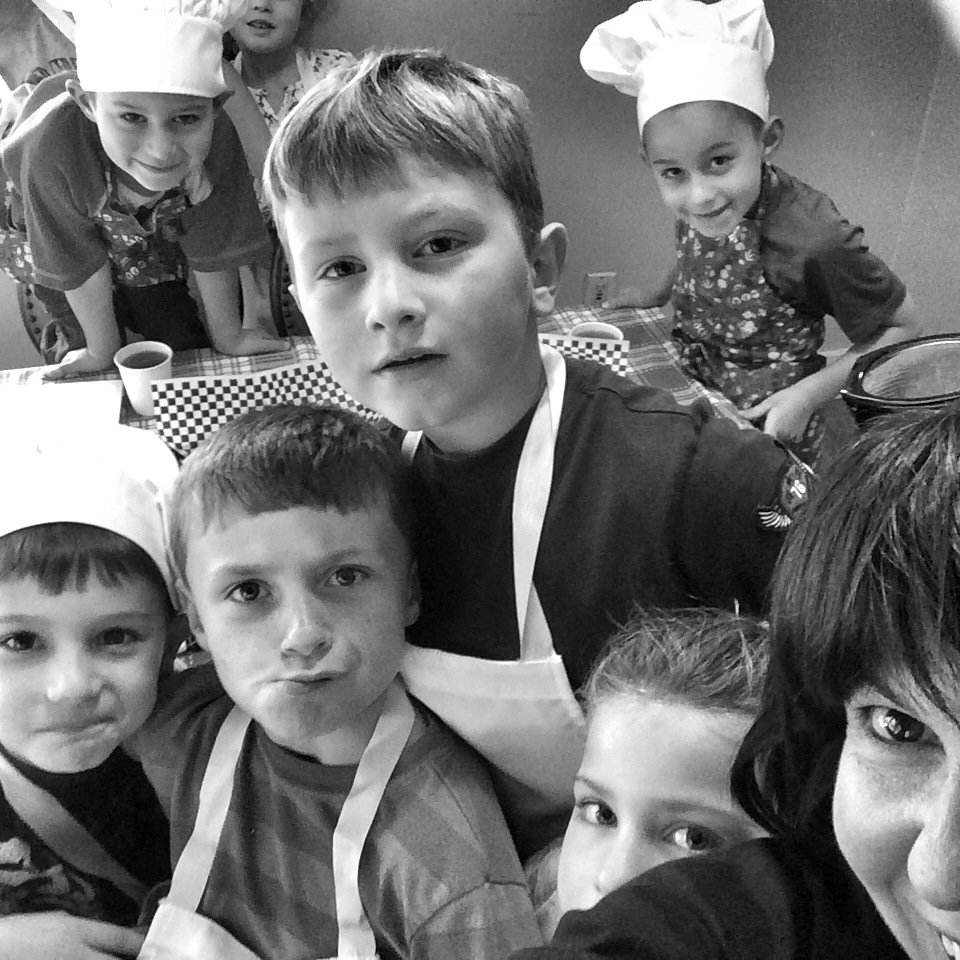 lorenzoculinary's tweet photo. Kitchen Selfie! Kids Cooking Class today was a blast! @chefstacymaple #kidsinthekitchen #kidscooking #lksd #mbhd https://t.co/m7pzP8QeKx
