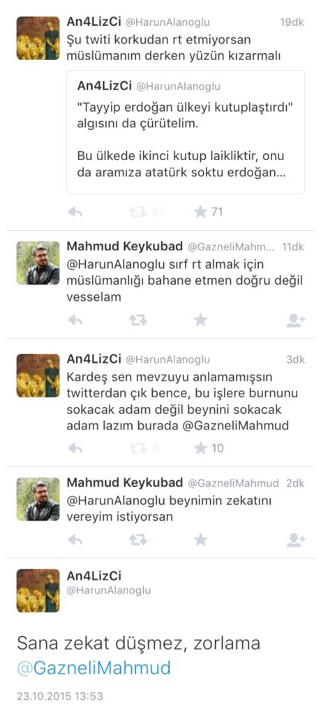 HarunAlanoglu's tweet photo. İki gündür kudurdular, şunu da vereyim de biraz da bunu paylaşsınlar https://t.co/wn5Cr1IZyz