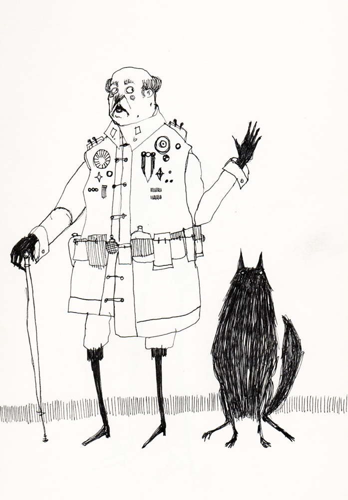 Thing-A-Day: Officer Kurz #art #illustration #ink #inktober #drawlloween #drawing #design #graphicdesign #iloveart