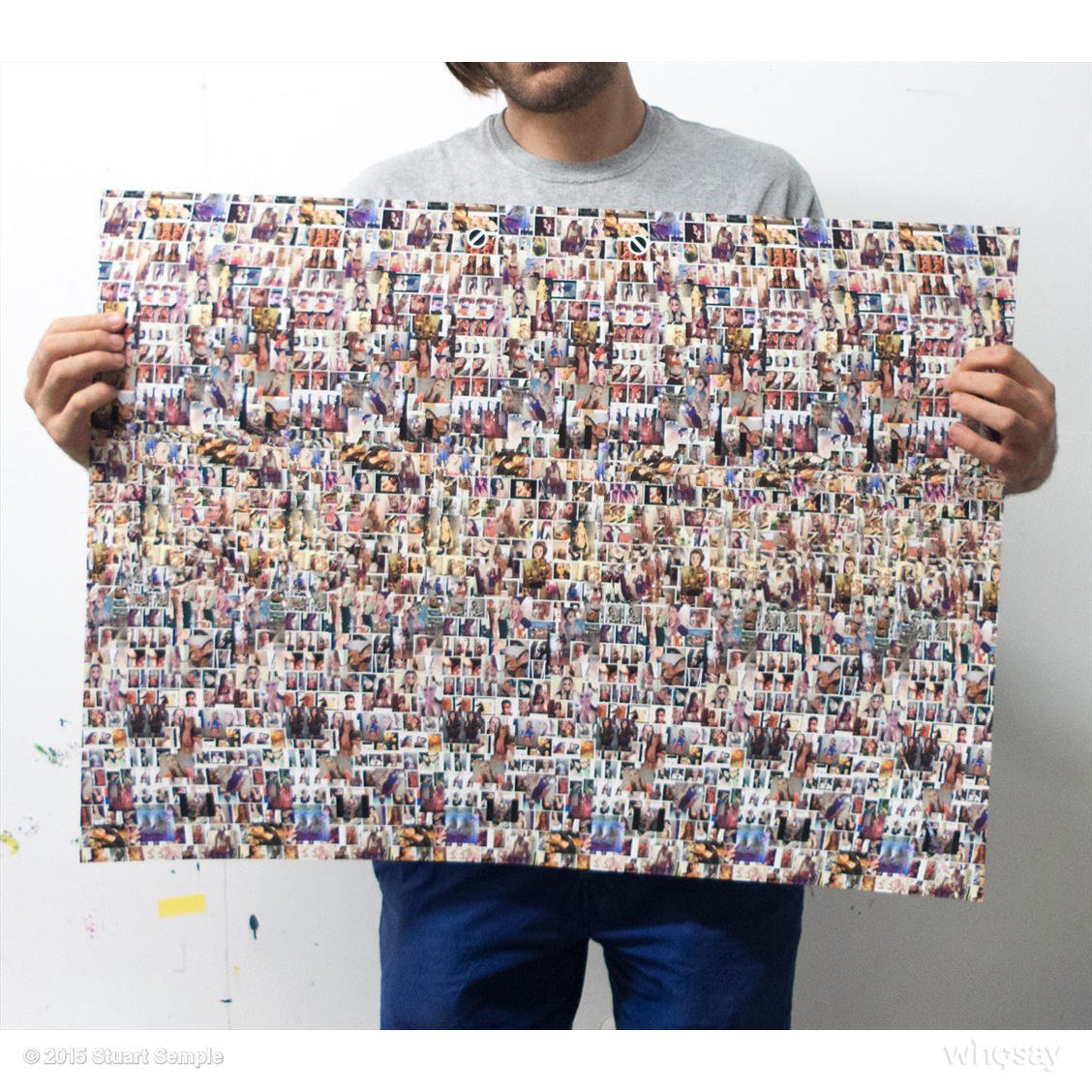 stuartsemple's tweet photo. I've made  series of #3Dstereogram #MagicEye prints from of found selfies part of my show opening tonight @FCGallery https://t.co/0GOSd6AeCF