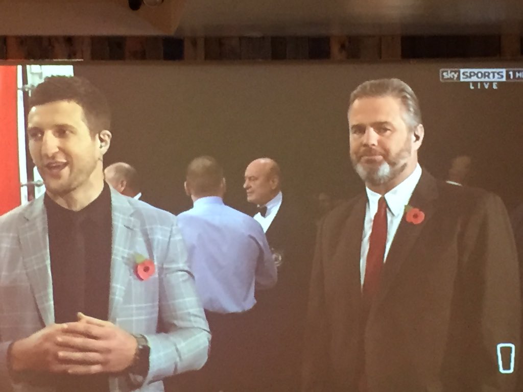 MikeScourfield4's tweet photo. @ChrisMoyles can't believe your ringside tonight buddy! 👊🏽💪🏽 https://t.co/87fFnsUDFx