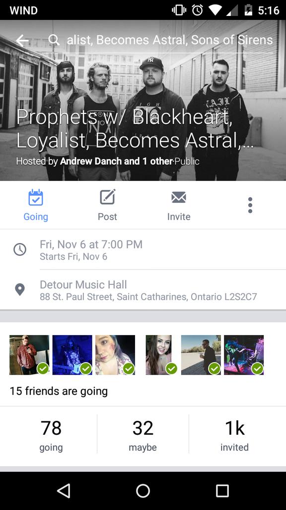 headrush905's tweet photo. Got put on this STACKED bill. November 6th w/ @ProphetsHC @sonsofsirens @becomesastral &amp; more. Dont miss this one. https://t.co/f3JUqGiXn1