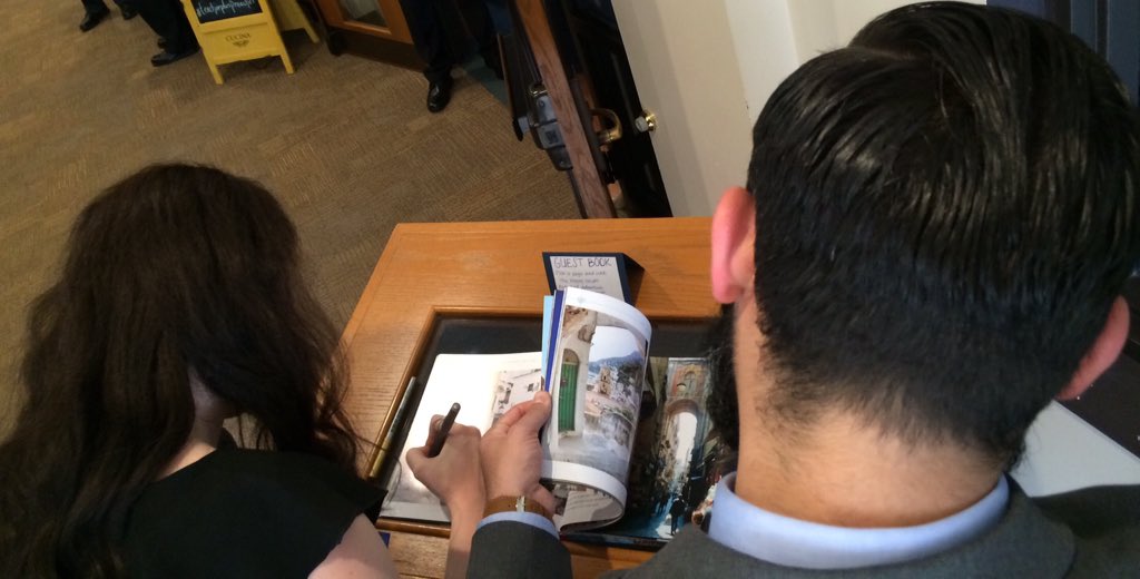 ChipotleCup's tweet photo. Big rush to sign the Italy honeymoon travel/guestbook. #teacherpluspreacher https://t.co/R8utp3u3Gu