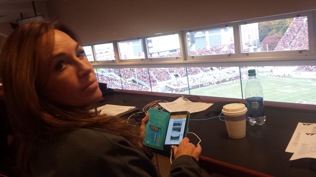 tregan02's tweet photo. Even working at the game @CBRCIO watching some @VT_Football #GoHokies https://t.co/qekzAnH5tu