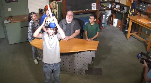 hardwarescience's tweet photo. So...THIS happened in our studio today...Online version coming soon! #STEM #AceHardware #HardwareScience https://t.co/9oe3p939ps