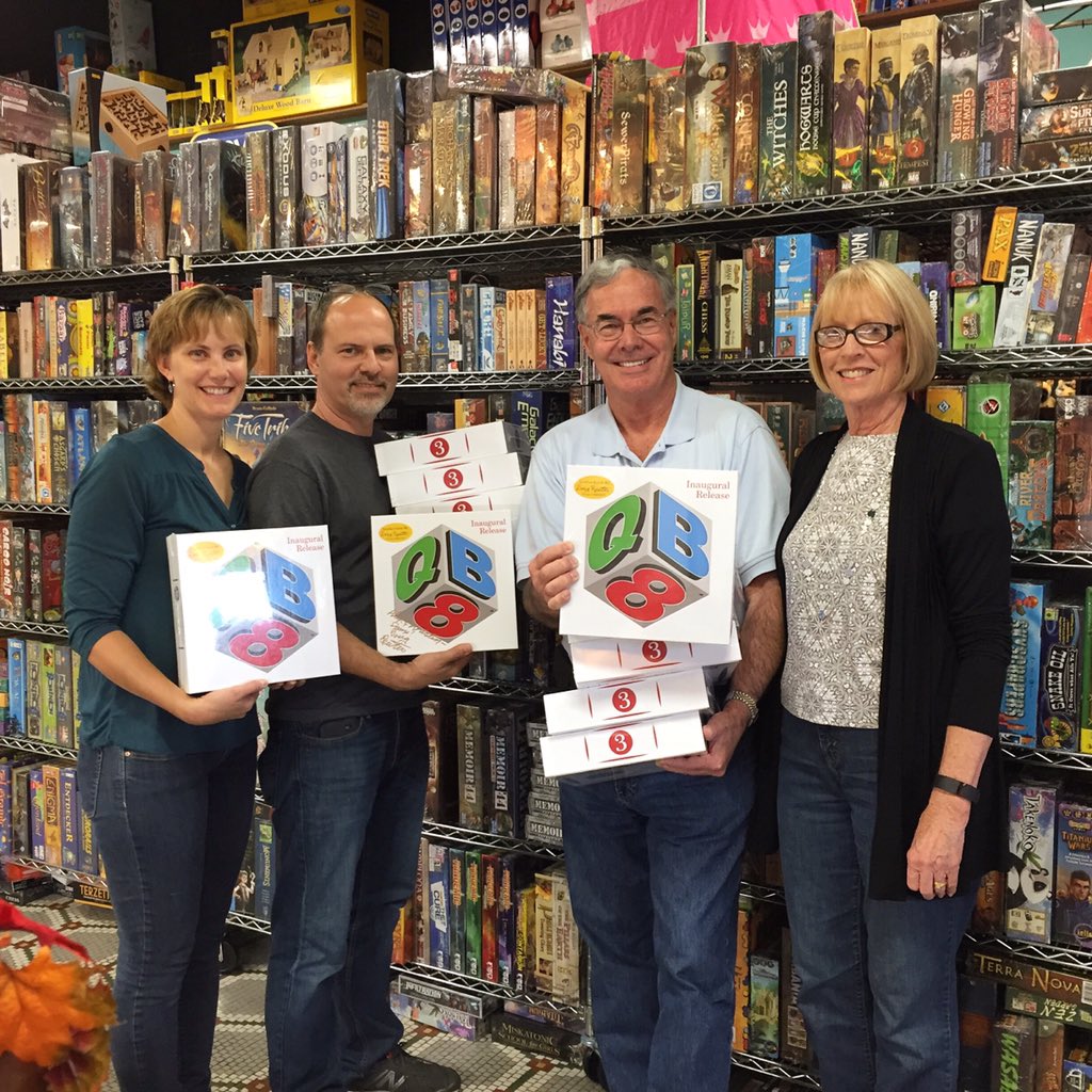 GoodiesTexas's tweet photo. Doug Reuter, inventor of the famous game Sequence, has just launched QB8! #sequence #sequencegame #boardgames https://t.co/NC5FNr0O0e