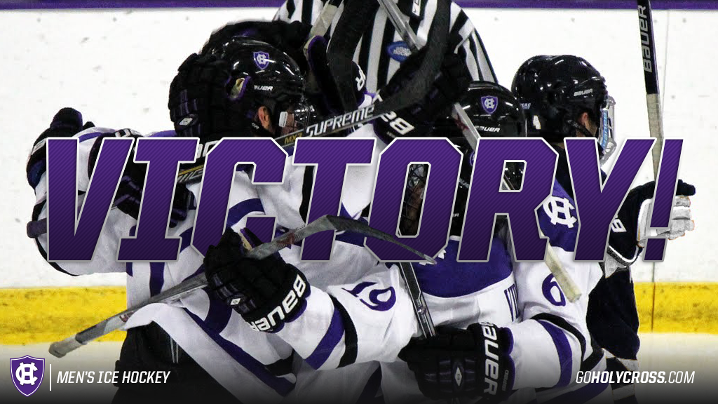 HCrossMHockey's tweet photo. Crusaders defeat Canisius, 4-1! #RiseTogether https://t.co/amgdzjk76i