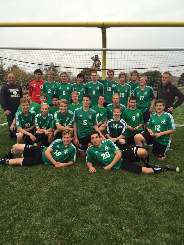 HackettCatholic's tweet photo. Celebration photo for Boys Soccer. District Champions https://t.co/TRX6izKXd2