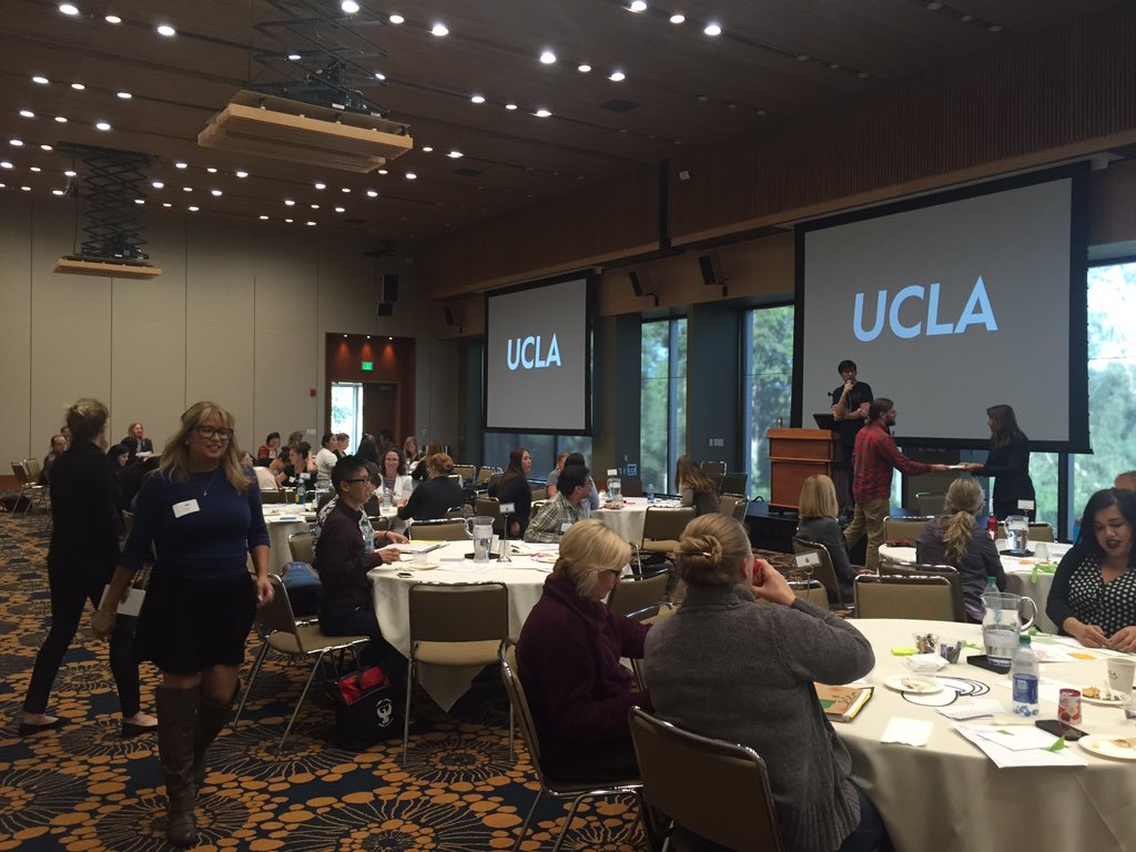 ECET2LA's tweet photo. Teachers share prizes with someone who inspired them! The spirit of #ECET2 #teacherleadership #ecet2la https://t.co/z3fsPHVyVn