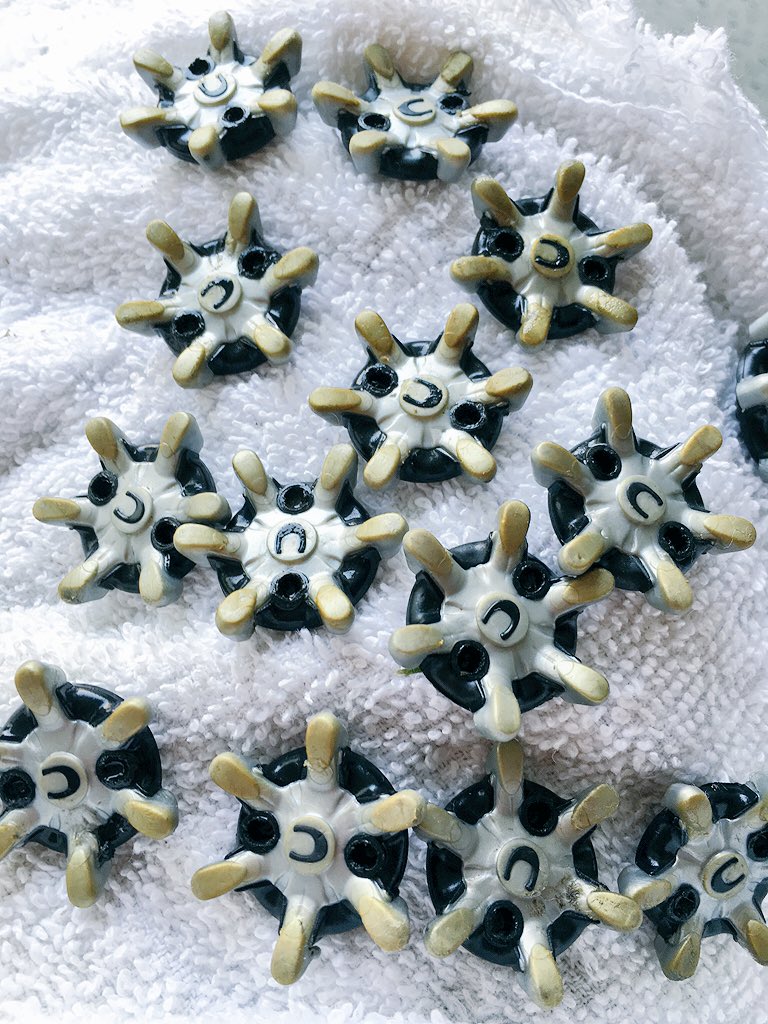 brianvdesign's tweet photo. Cleaning my @ChampSpikes golf spikes off my @nikegolf #LunarControl3 #GolfAddictProblems ๐๐๐๐ https://t.co/nmnCv7yL3M